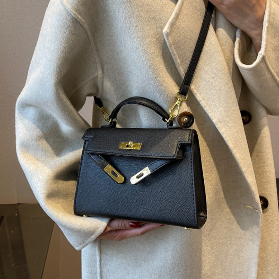 Vintage Buckled Square Crossbody Bag