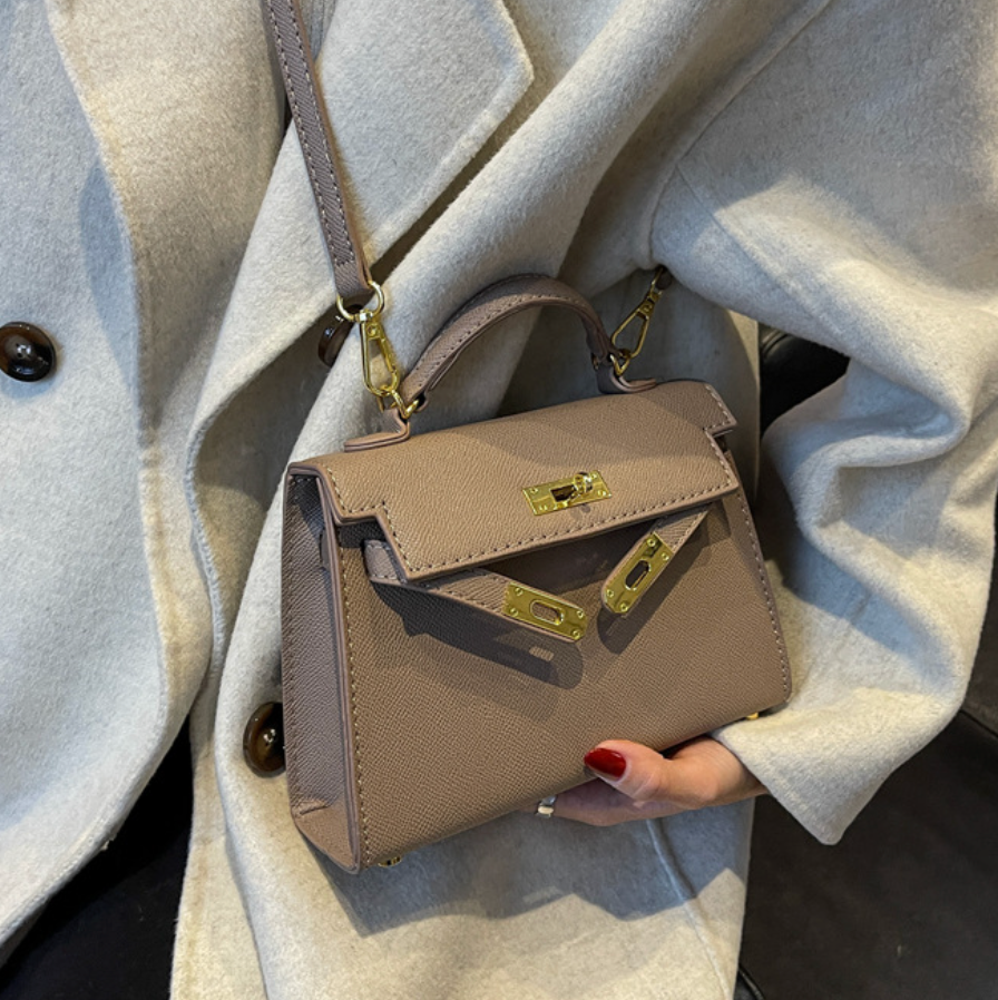 Vintage Buckled Square Crossbody Bag