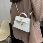 Vintage Buckled Square Crossbody Bag