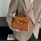 Vintage Buckled Square Crossbody Bag