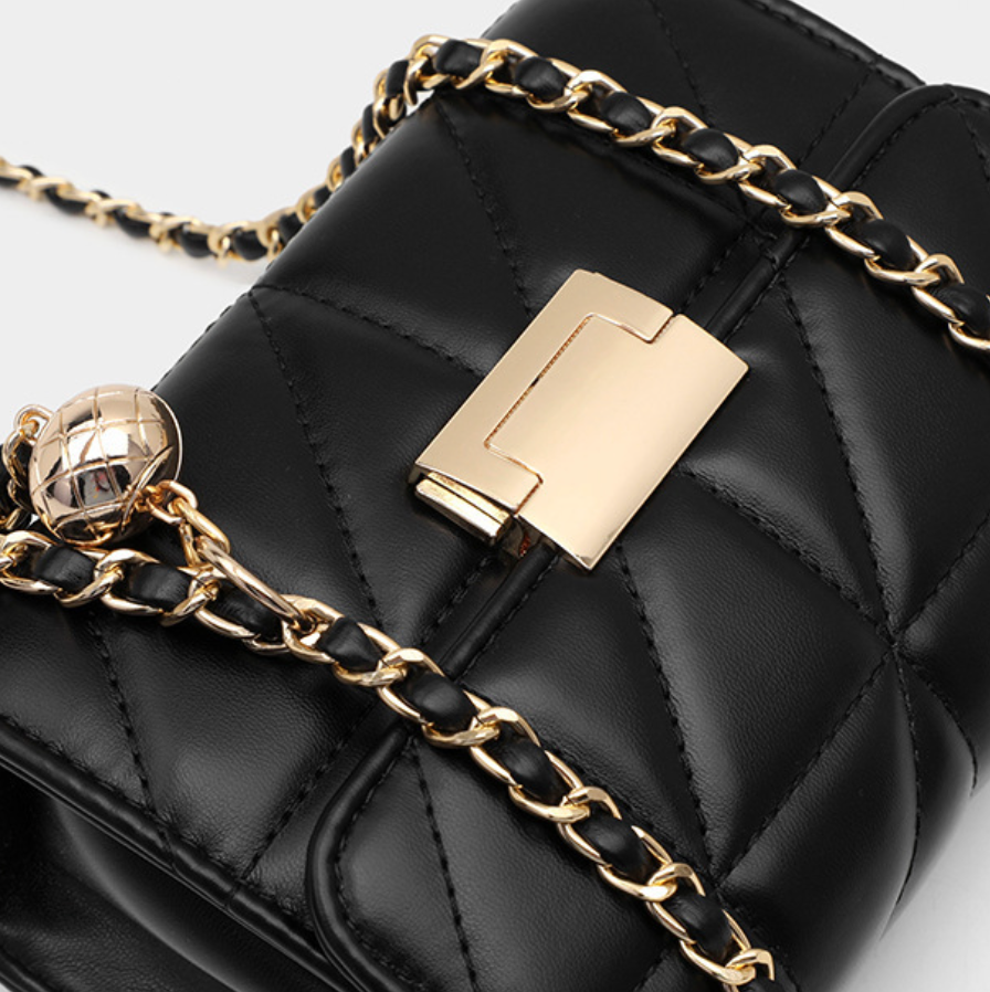 Lattice Stitching Mini Chain Bag