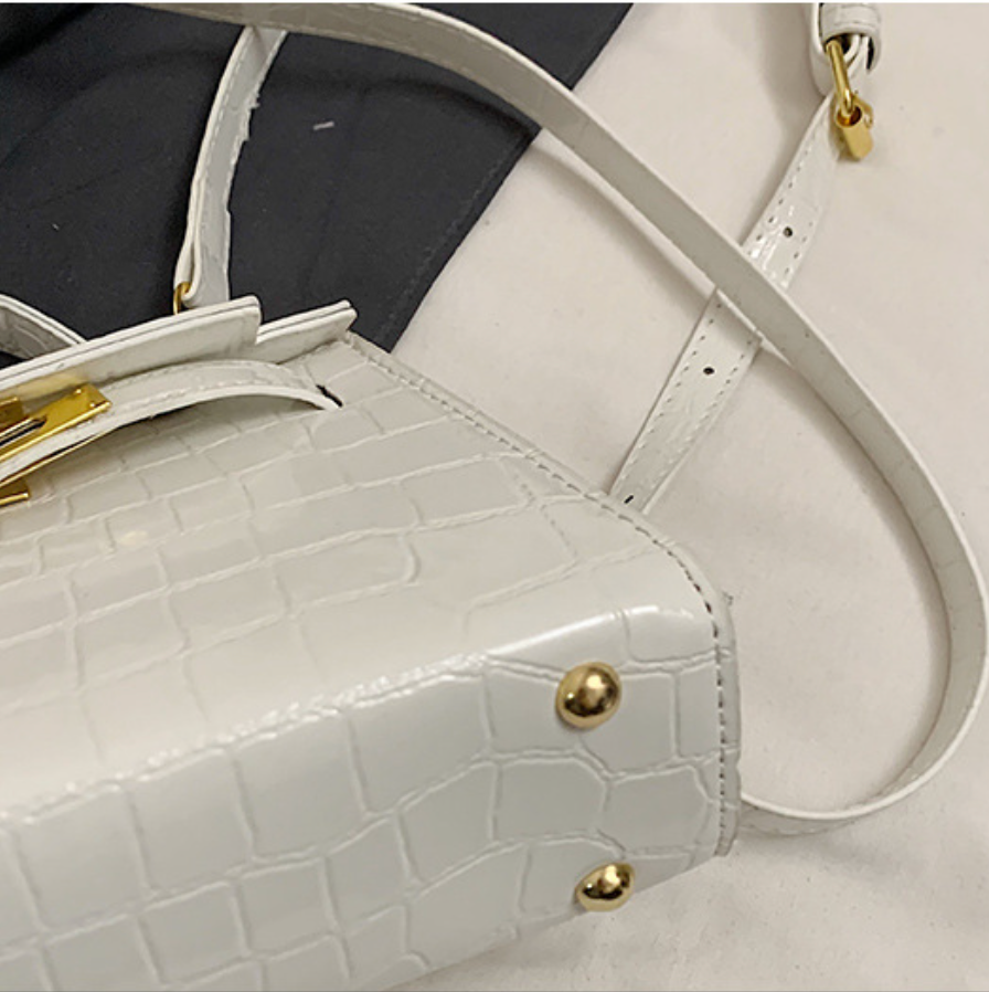 Premium Glossy Stone Pattern Satchels