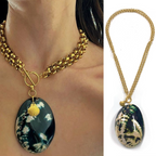 Natural Shell Patchwork Necklace & Earrings