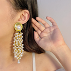Vintage Pearl Tassel Earrings
