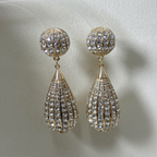 Premium Oval Drop Rhinestone Earrings