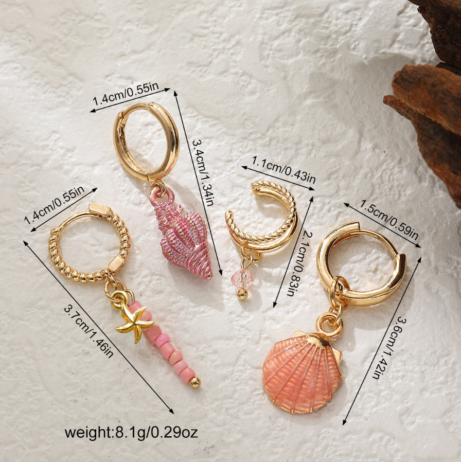Shell & Conch Beaded Bohemian Earring Sets