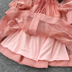 Elegant Hollowed Embroidery A-line Dress