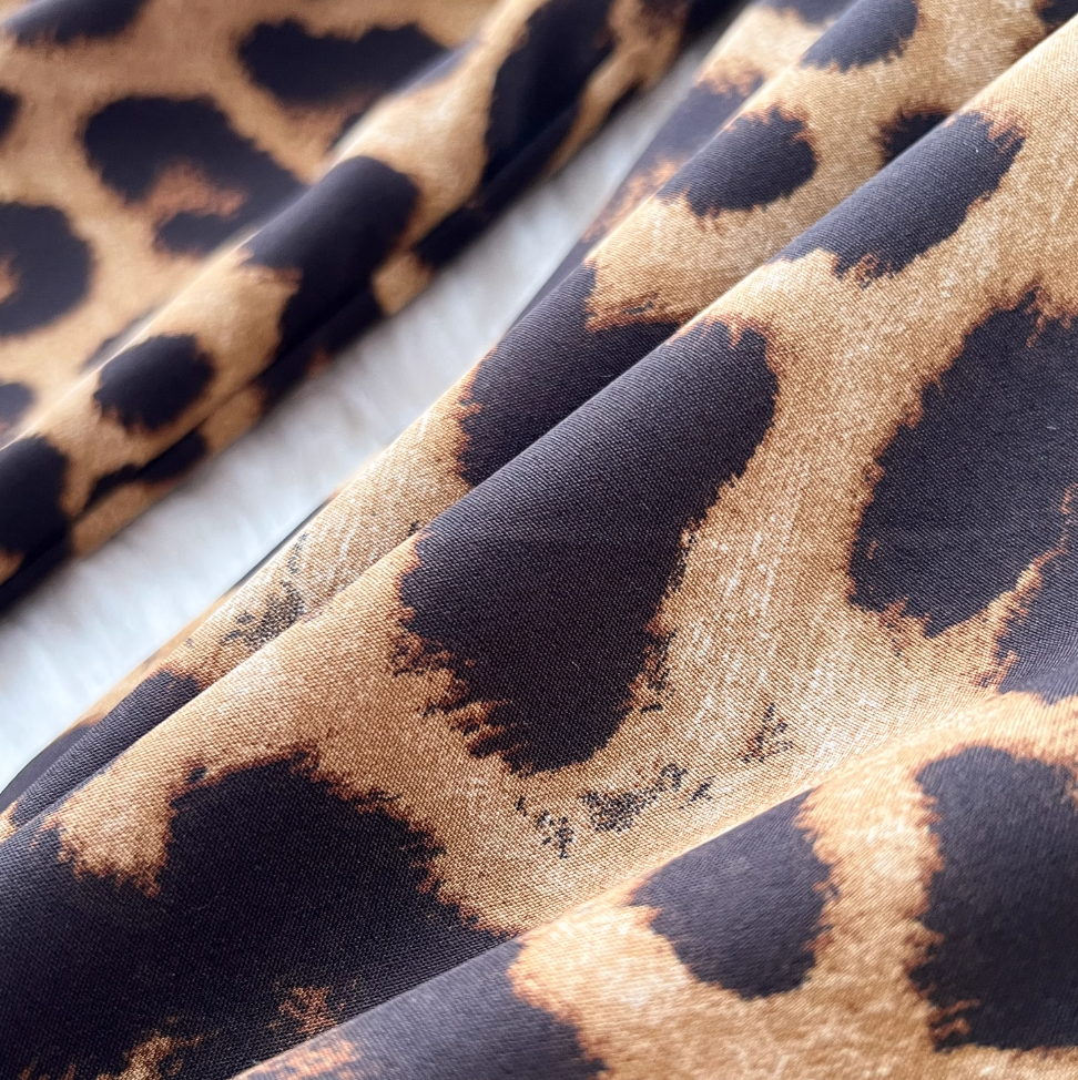 V-neck Lace Up Leopard Printed Jumpsuits