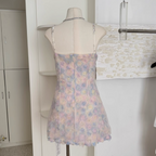 Fairy Colorful 3d Flower Slip Dress