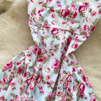 Backless Floral Printed Slip Dress