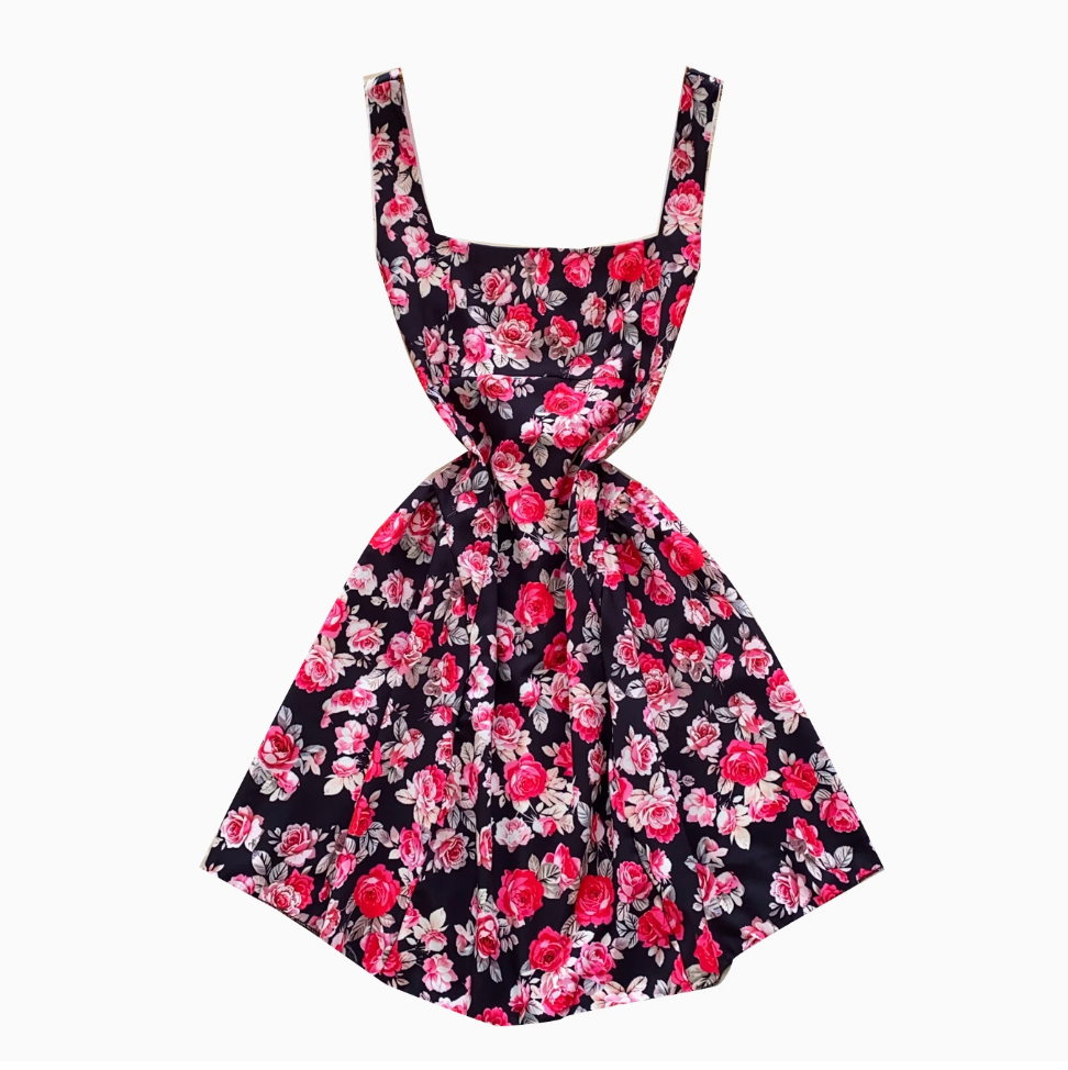 Backless Floral Printed Slip Dress