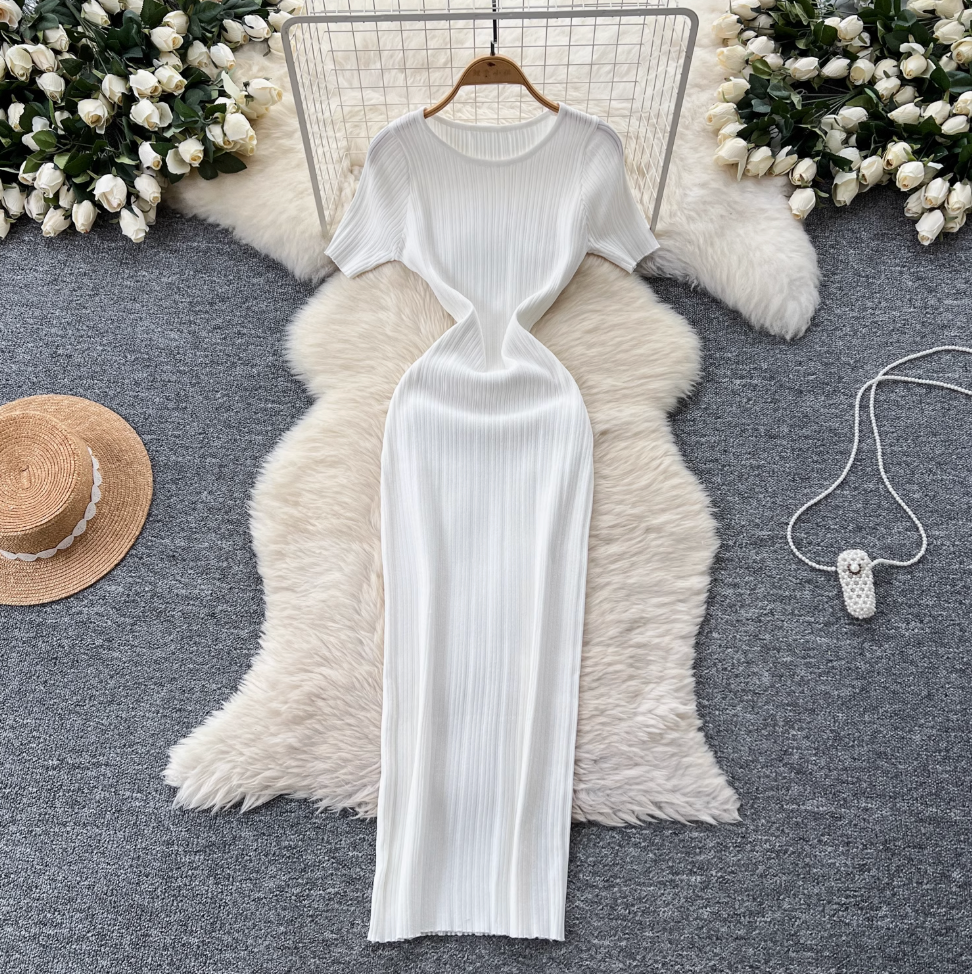 Premium Solid Color Bodycon Knit Dress