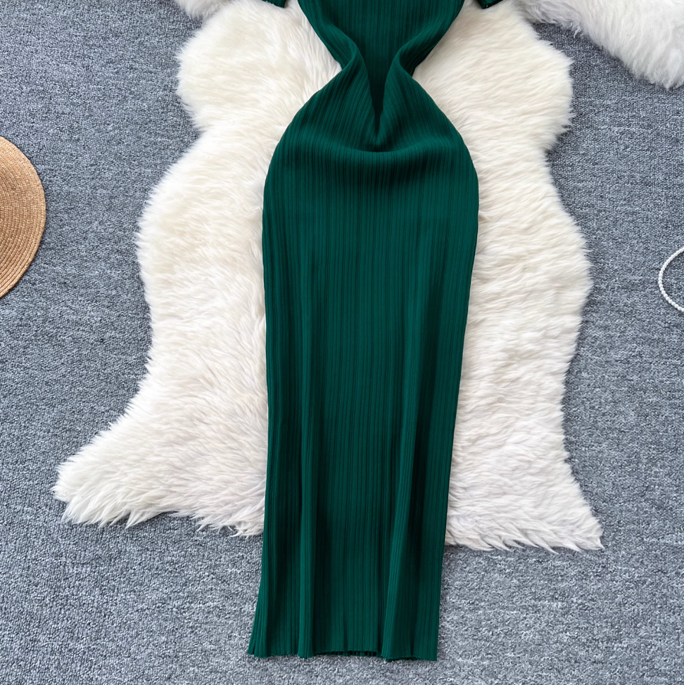 Premium Solid Color Bodycon Knit Dress