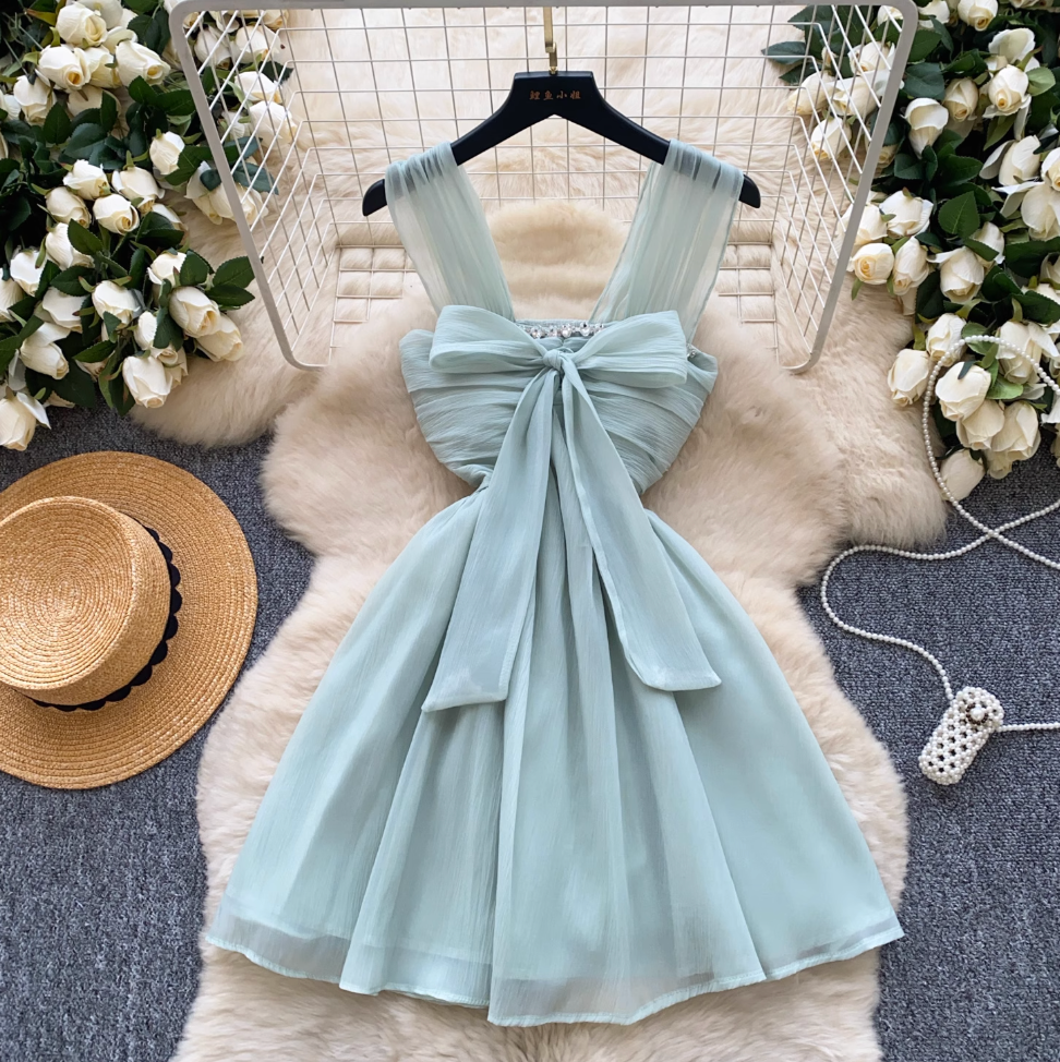 Fairy Rhinestone Studded Mesh Dress