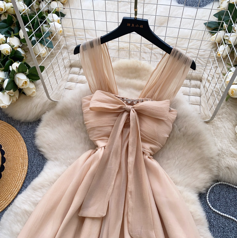 Fairy Rhinestone Studded Mesh Dress