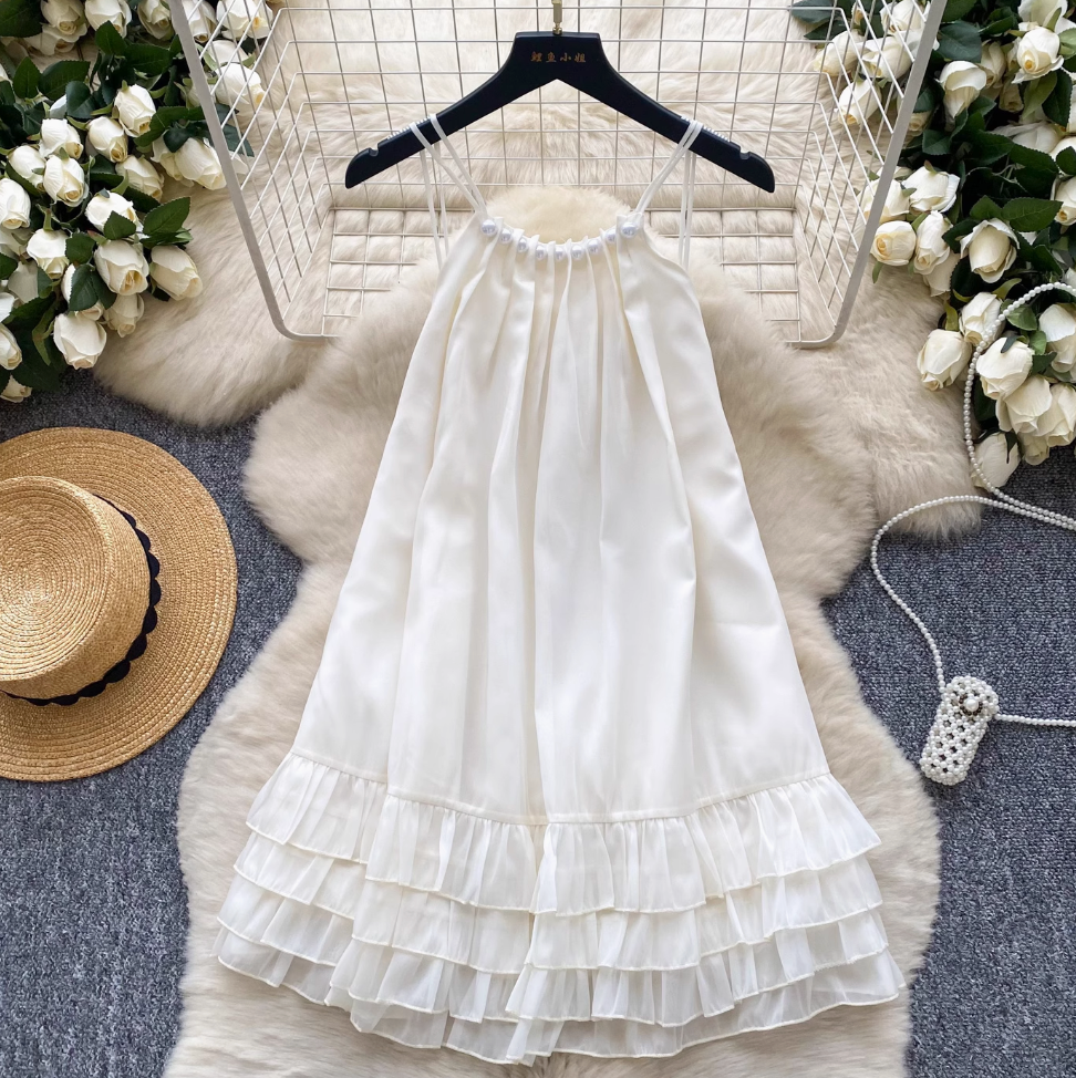 Sweetie Beaded Layered Slip Dress