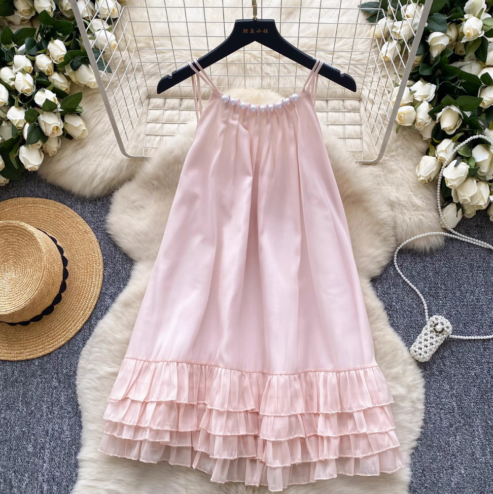 Sweetie Beaded Layered Slip Dress