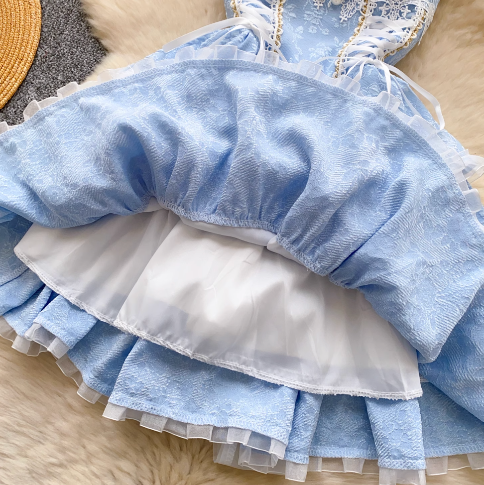 Sweetie Bow-tie Puffy Lace Dress