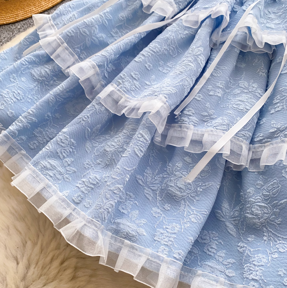 Sweetie Bow-tie Puffy Lace Dress