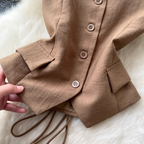 V-neck Vest & Wide-leg Trousers 2Pcs