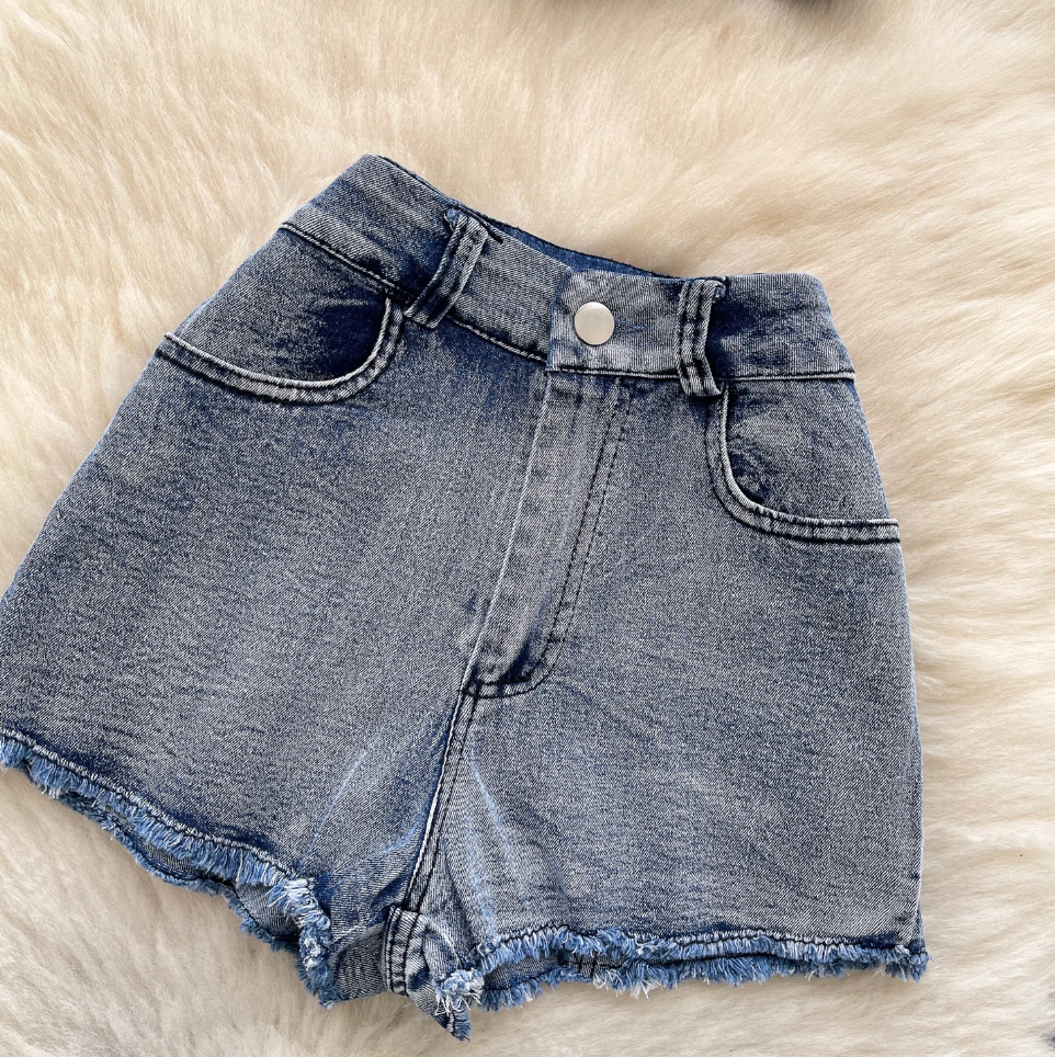 Chic Halter Top & Shorts Denim 2Pcs