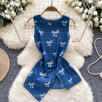 Vintage Asymmetric Split Denim Vest