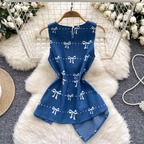 Vintage Asymmetric Split Denim Vest