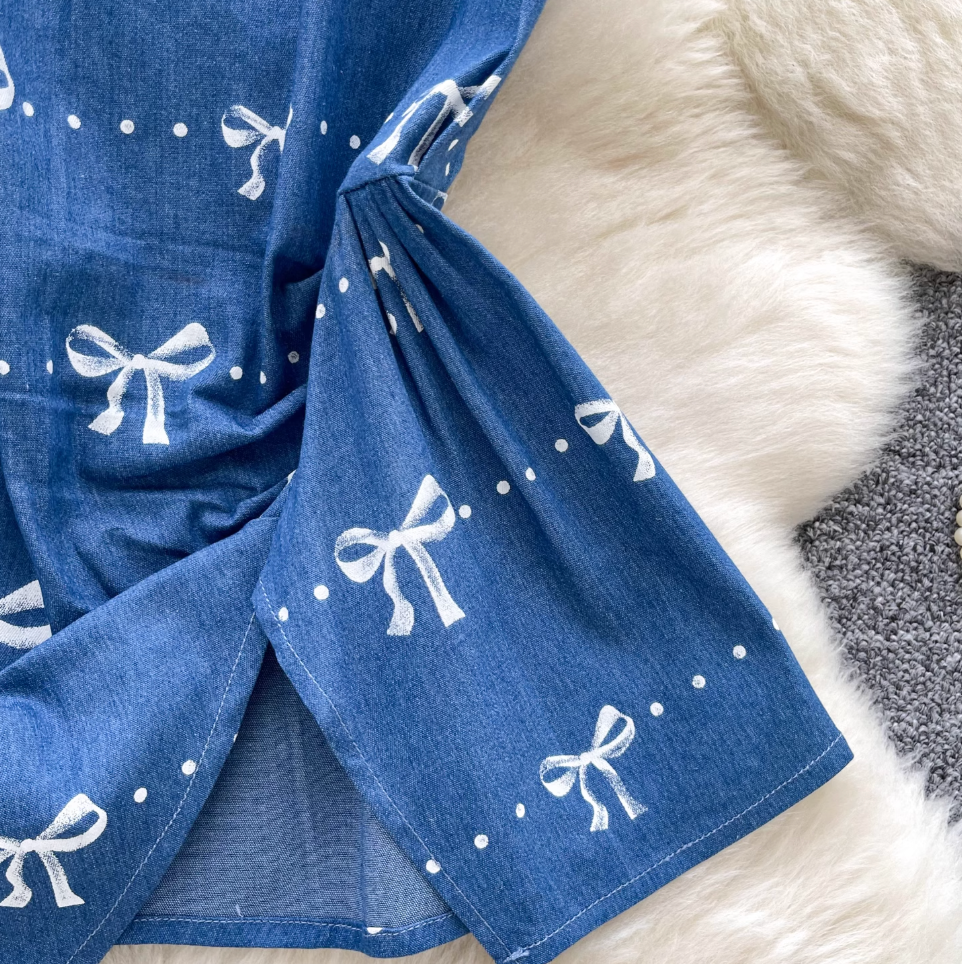 Vintage Asymmetric Split Denim Vest