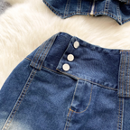 Chic Tank Top & Skirt Denim 2Pcs