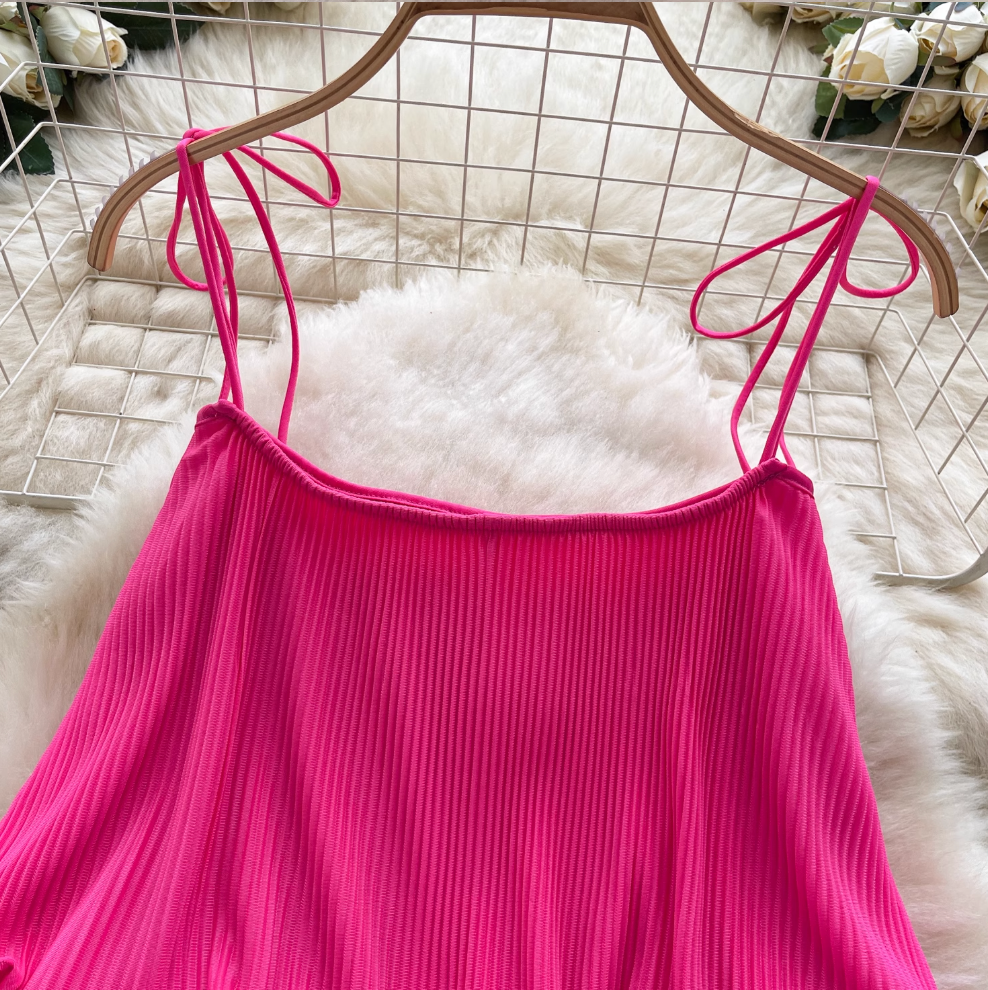 Sweetie Solid Color Lace-up Top