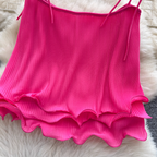 Sweetie Solid Color Lace-up Top