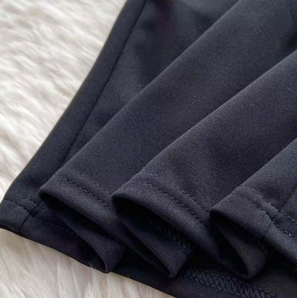 Elegant Embroidered Black Halter Dress