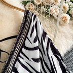 Deep V-neck Pattern Printed Rompers