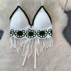 V-neck Fringed Bikini & Shorts 2Pcs