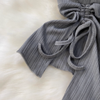 Pleated Camisole & Flared Trousers 2Pcs