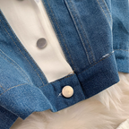 Suit Collar Vest & Trousers Denim 2Pcs
