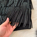Chic Sequined Fringe Denim Shorts