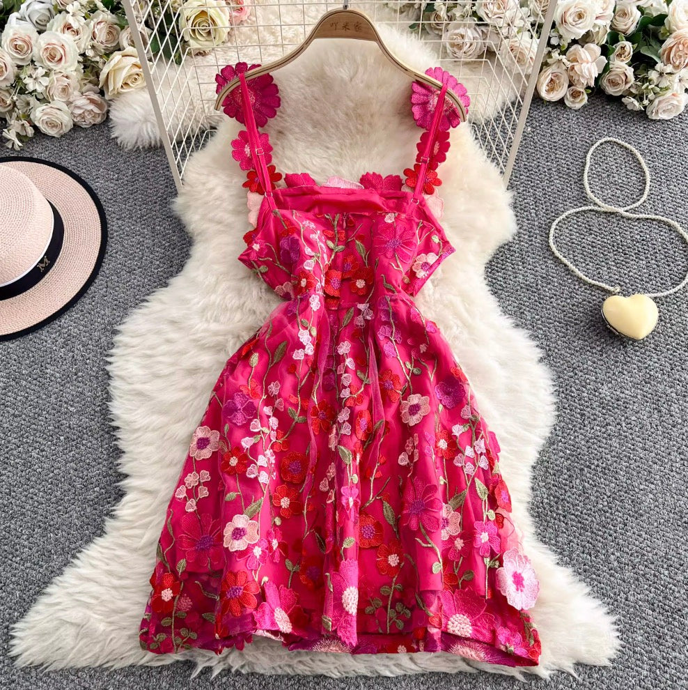 Sweetie 3D Colorful Flower Dress