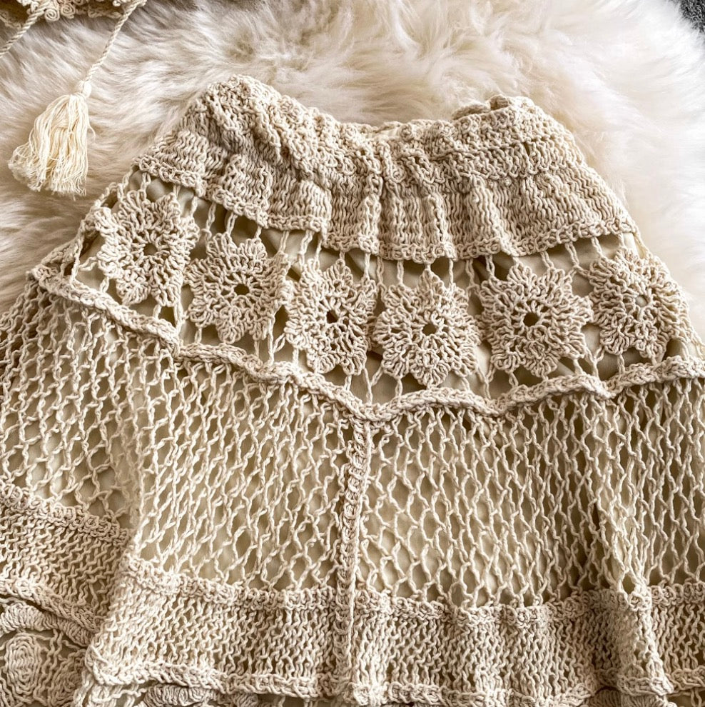 Sweetie Lace Knitwear & Skirt 2Pcs
