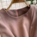 Buckled Top & Pleated Skirt 2Pcs