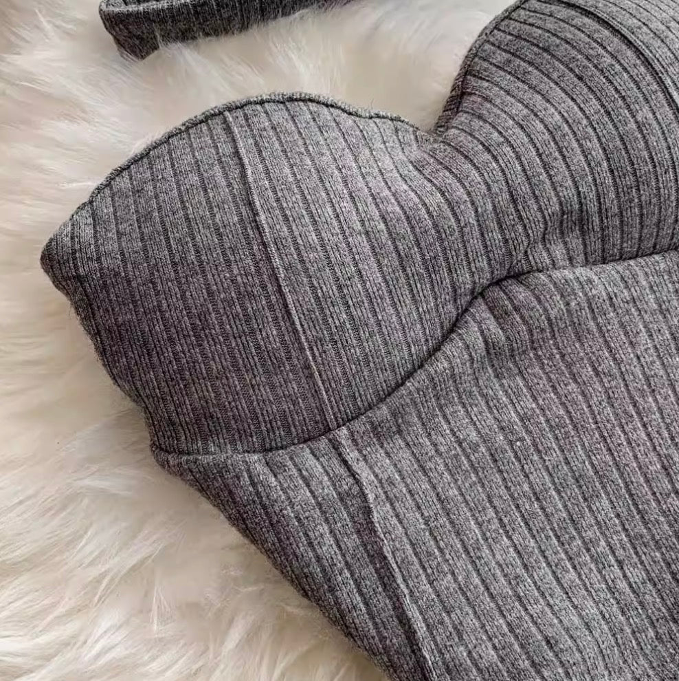 Sleeveless Knitted Vest & Flared Trousers 2Pcs