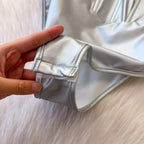 Sexy Silver Sequined Slip Jumpsuit