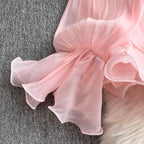 V-neck 3D Ruffled Princess Dress