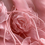 V-neck 3D Ruffled Princess Dress