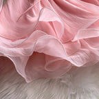 V-neck 3D Ruffled Princess Dress