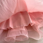 V-neck 3D Ruffled Princess Dress