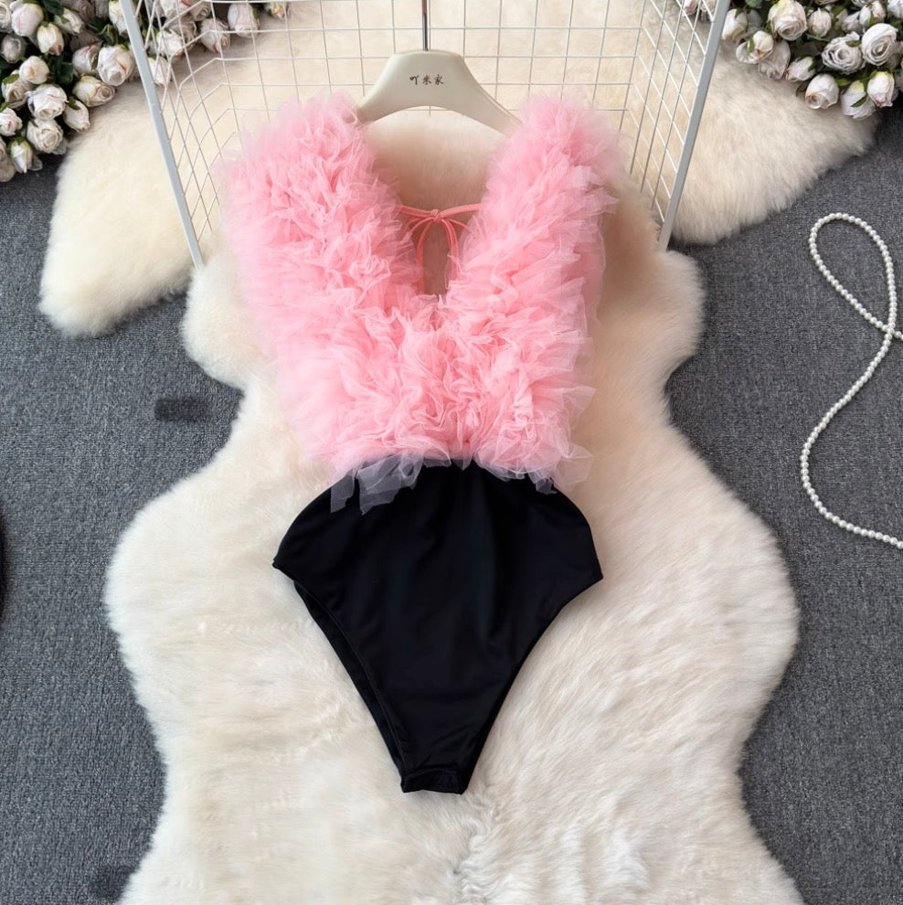Sexy Deep V-neck Furry Jumpsuits