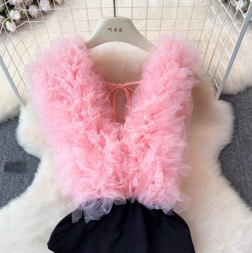 Sexy Deep V-neck Furry Jumpsuits