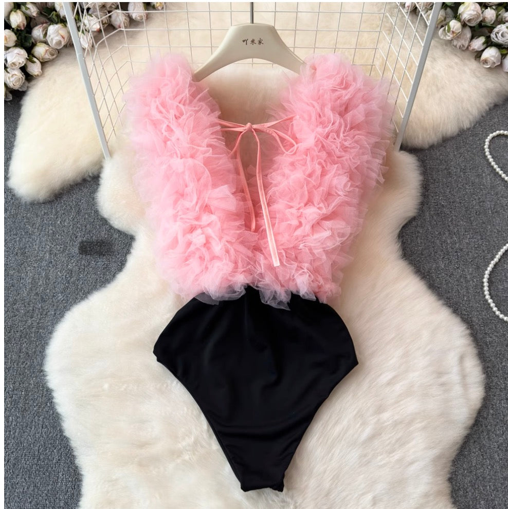 Sexy Deep V-neck Furry Jumpsuits