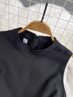 Simple Design Black Sleeveless Rompers